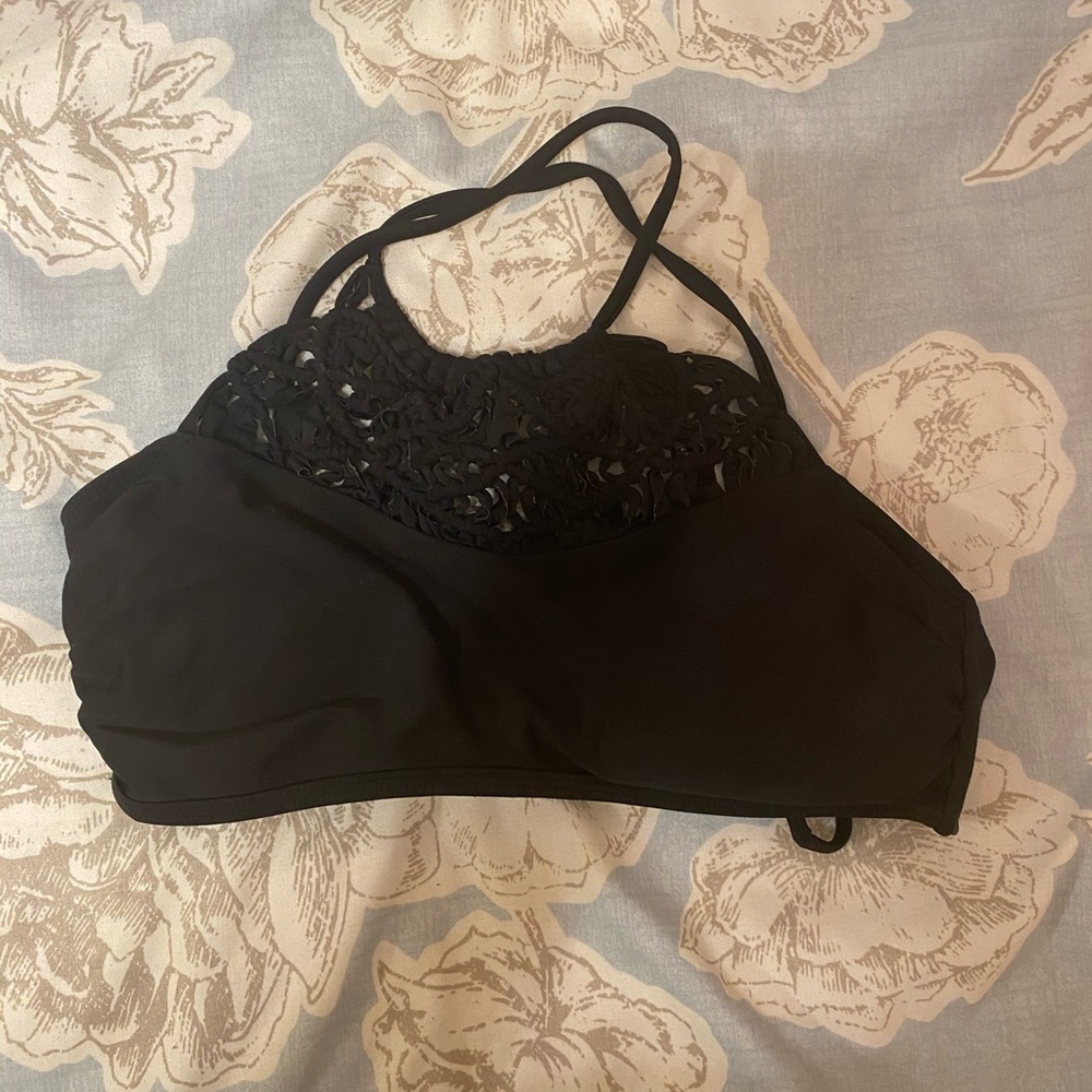 Black Knitted Bikini Top